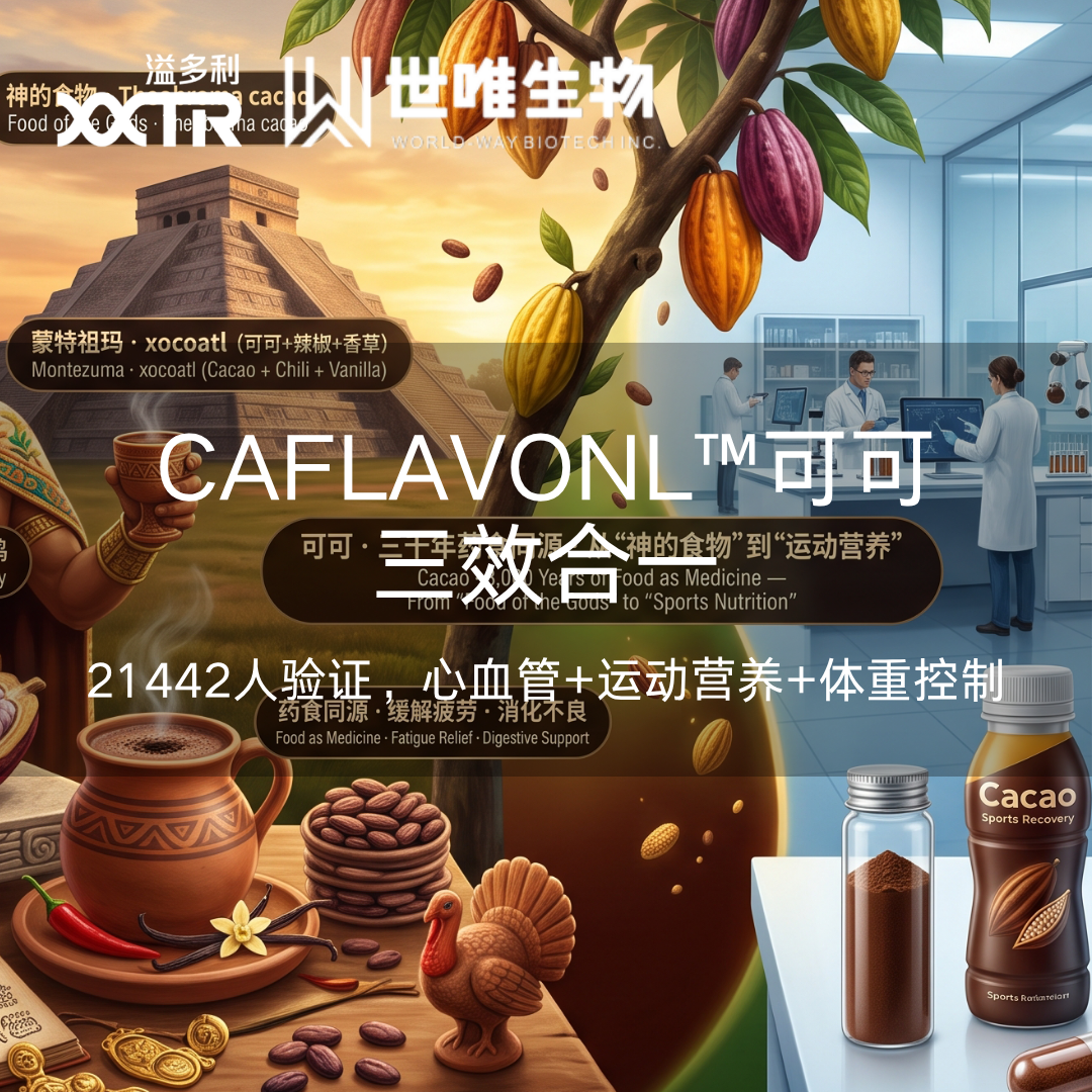 你以为是‘热量炸弹’的可可，Caflavonl™可可粉用21442人数据验证了三大健康赛道
