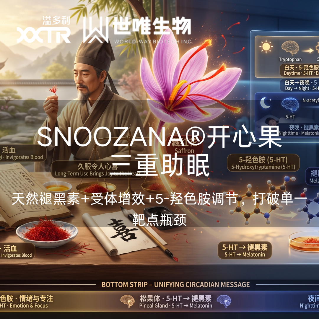 褪黑素不是助眠的全部——Snoozana®复合开心果粉用三重协同打破“单一靶点”瓶颈